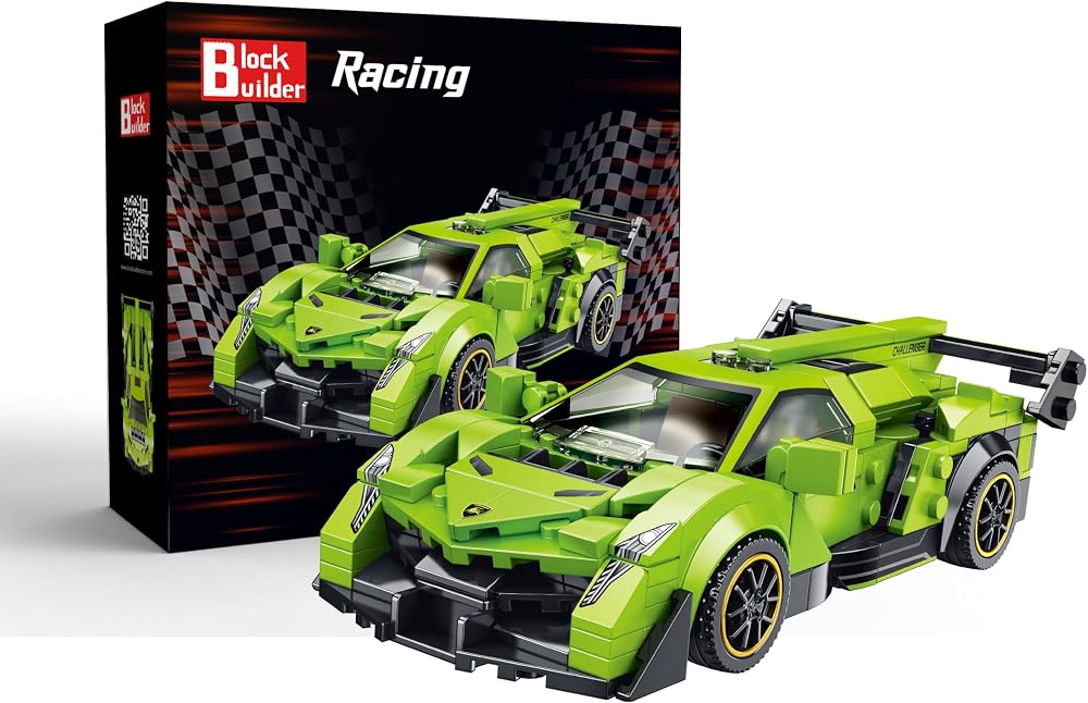 Green Supercar building block set