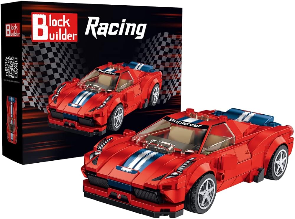 Red Supercar building block set