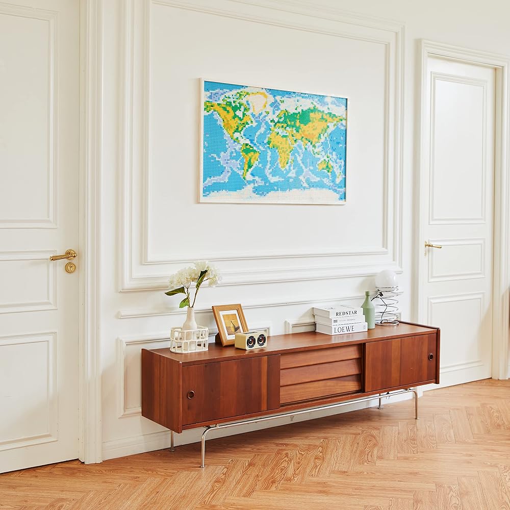 World Map Wall Art building block set