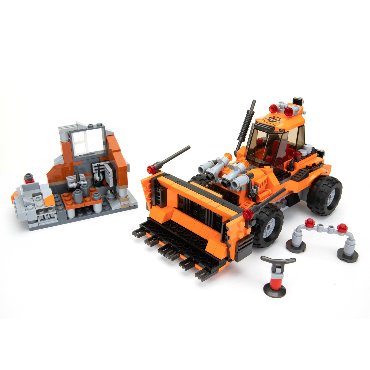 Block Builder Bulldozer Block Set (521pcs) and Construction Forklift.